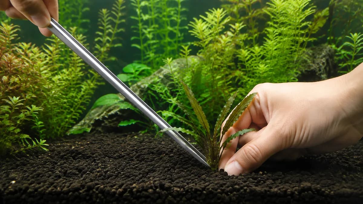 Plant rozetplanten met de wortels in de bodem en houd het groeipunt vrij.