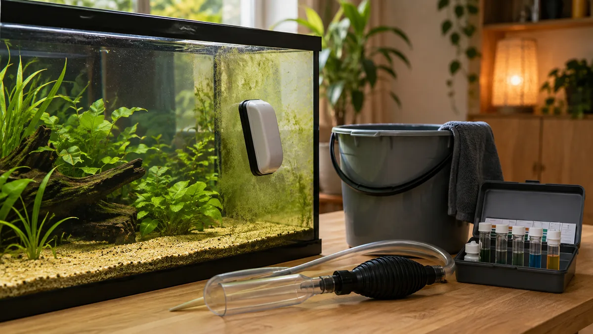 Combineer minder licht met meten, water verversen en handmatig verwijderen.