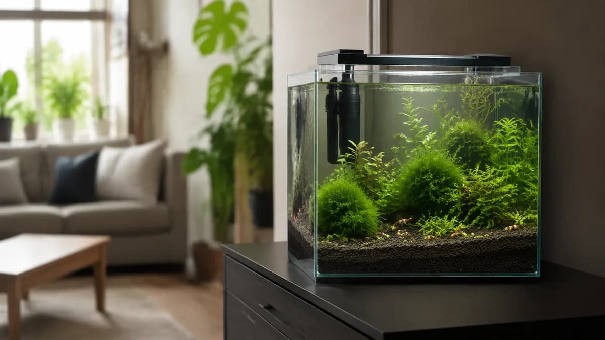 Een 30 liter nano aquarium vraagt weinig vloeroppervlak, maar heeft wel een stabiele, volledig dragende onderkast nodig.