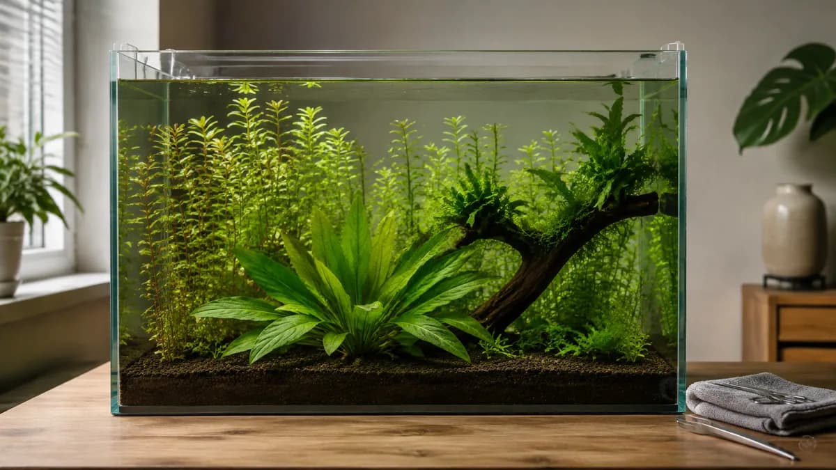 Verschillende aquariumplanten nemen voeding via water, wortels of beide op.